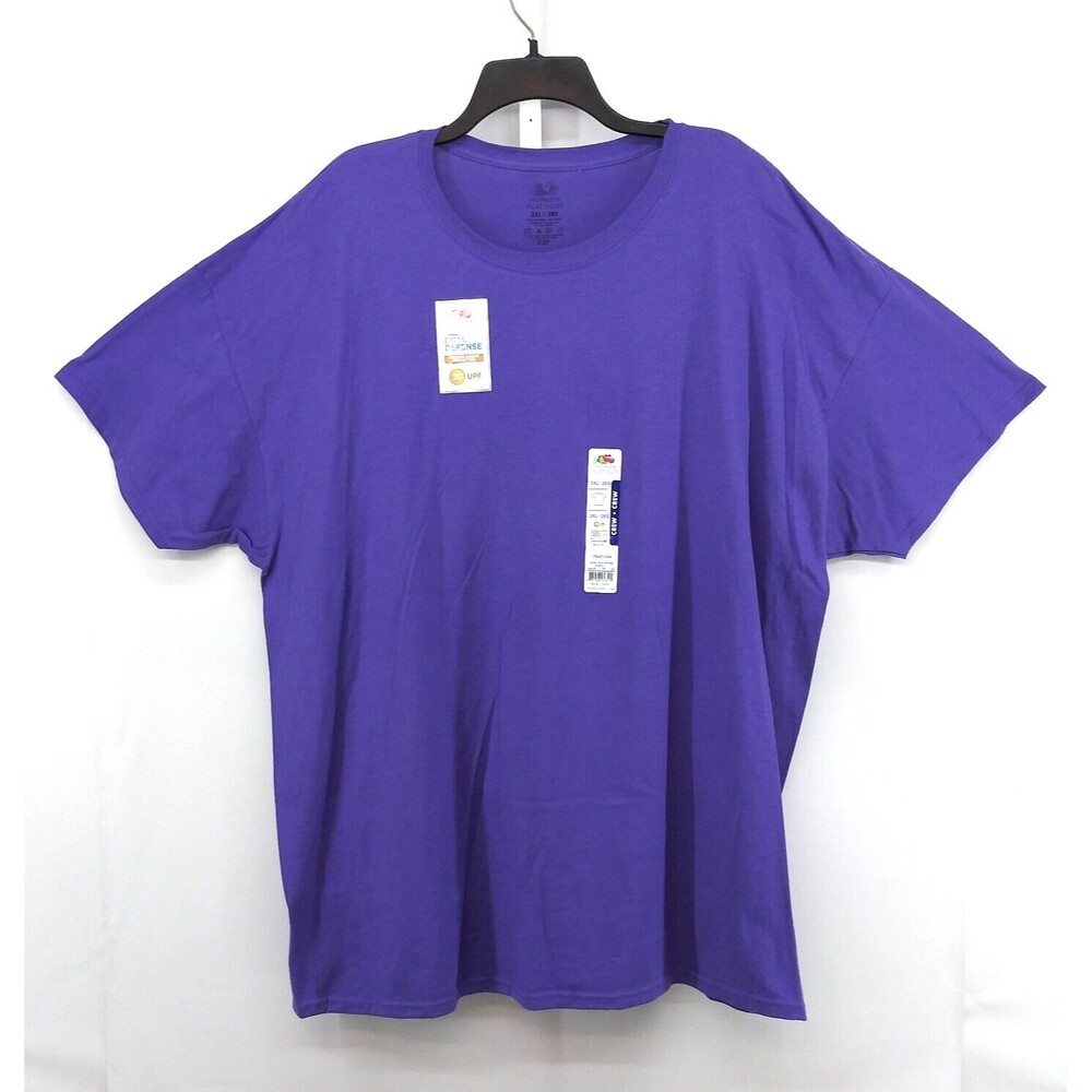 Fruit of the Loom Shirt Womens Size 3XL Dark Purple Short Sleeve Crew Neck Top